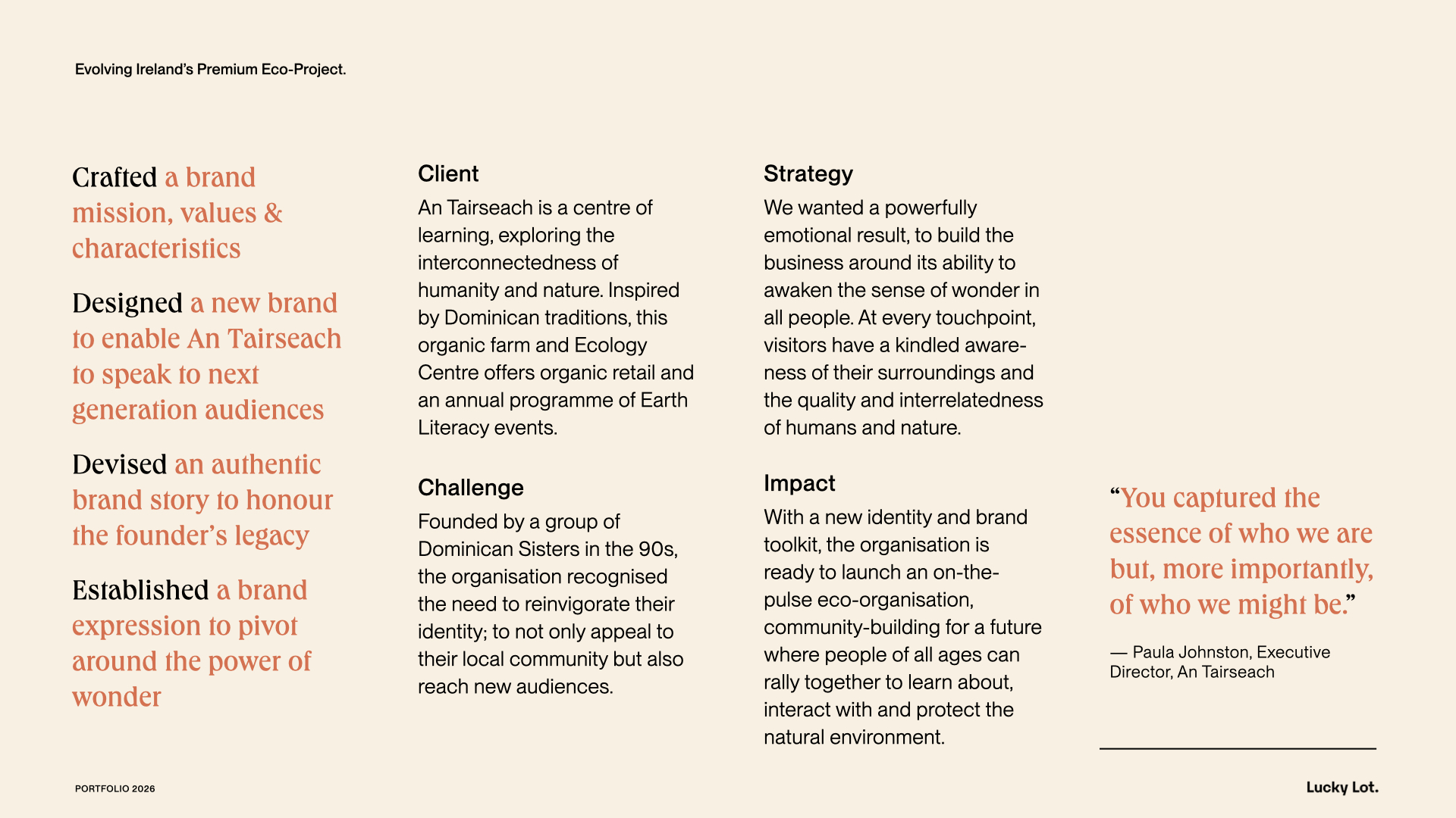 Lucky Lot portfolio — selected work